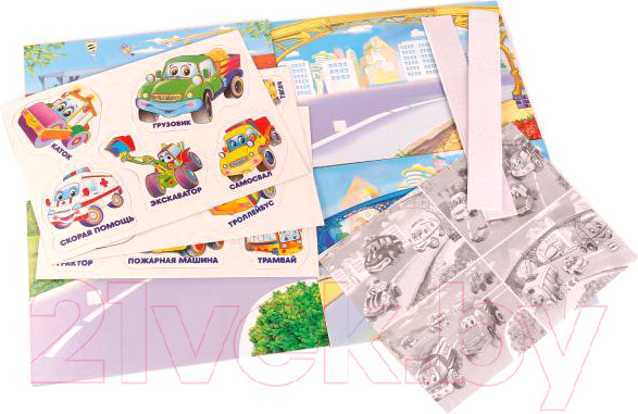 Изображение товара Развивающая игра Умные игры С липучками Машинки / 4690590124987