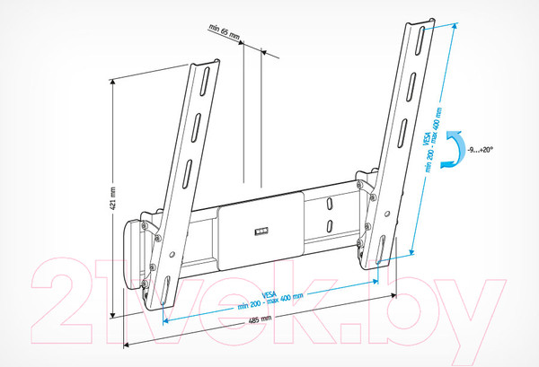 Изображение товара Кронштейн для телевизора Holder LCD-T4612-B