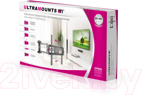 Изображение товара Кронштейн для телевизора Ultramounts UM 906 (черный)
