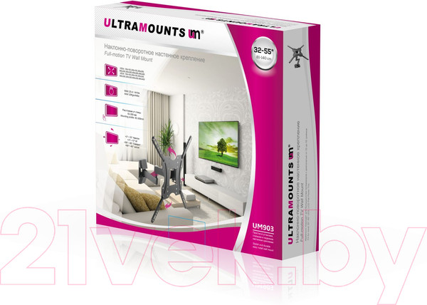 Изображение товара Кронштейн для телевизора Ultramounts UM 903 (черный)