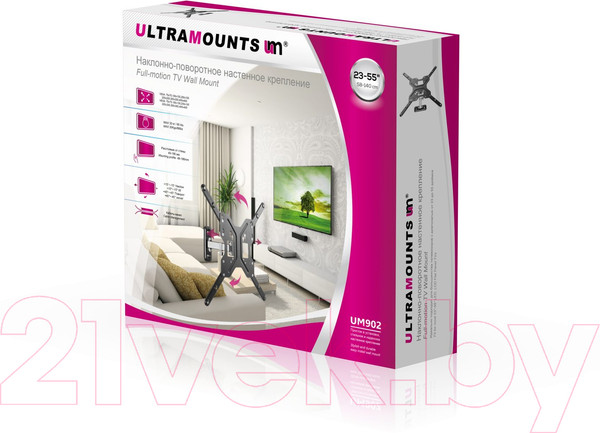 Изображение товара Кронштейн для телевизора Ultramounts UM 902 (черный)