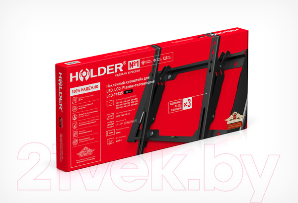 Изображение товара Кронштейн для телевизора Holder T4925-B (черный)