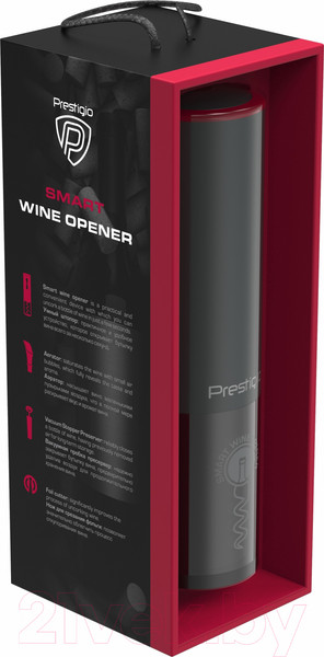 Изображение товара Электроштопор Prestigio Lugano Smart Wine Opener / PWO102BK (черный)
