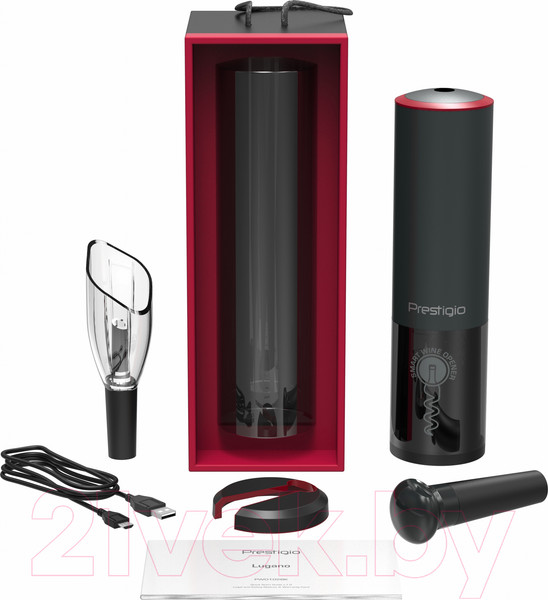Изображение товара Электроштопор Prestigio Lugano Smart Wine Opener / PWO102BK (черный)