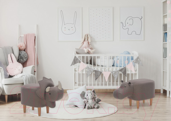 Изображение товара Пуф Импэкс Leset Hippo Combi (рогожка Milos 16)