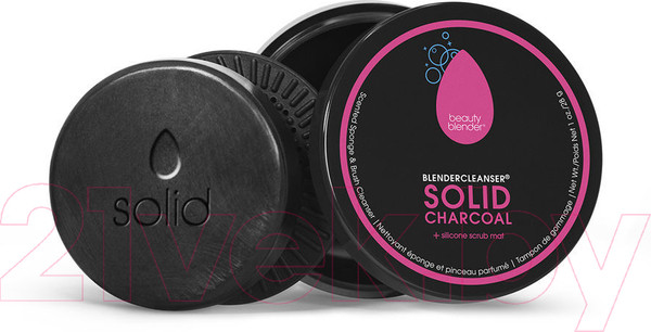 Изображение товара Средство для очищения кистей/спонжей Beautyblender Blendercleanser Solid Charcoal (30г)