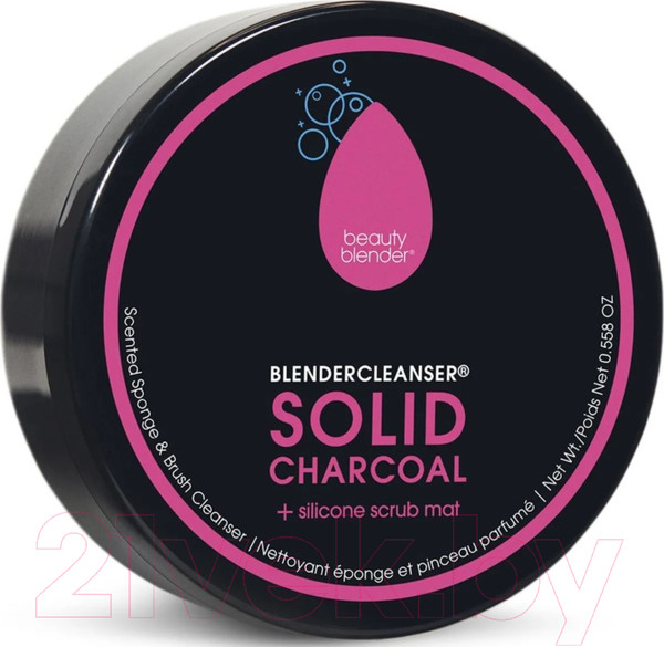 Изображение товара Средство для очищения кистей/спонжей Beautyblender Blendercleanser Solid Charcoal (15г)