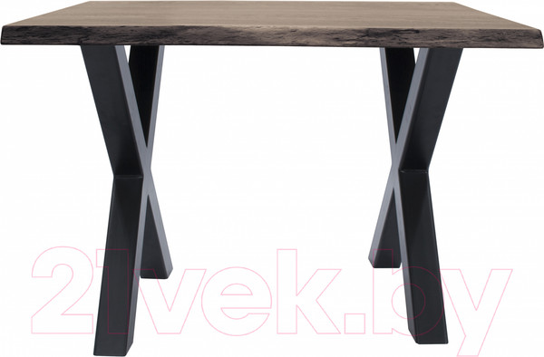Изображение товара Обеденный стол Buro7 Икс с обзолом 110x80x76 (дуб мореный/черный)
