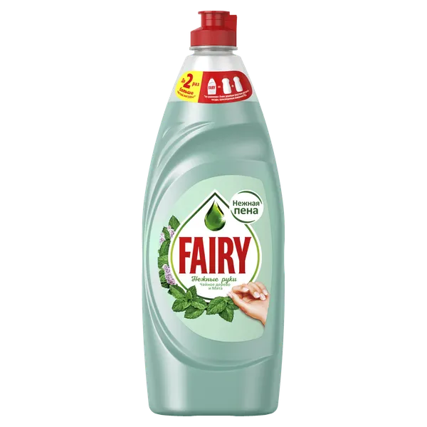 Изображение товара Средство для мытья посуды Fairy Нежные руки. Чайное дерево и мята (650мл)