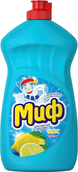 Изображение товара Средство для мытья посуды Миф Лимонная свежесть (500мл)