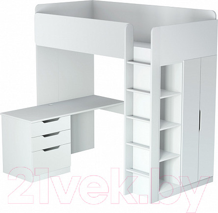 Изображение товара Двери шкафа для кровати-чердака Polini Kids Simple (белый)