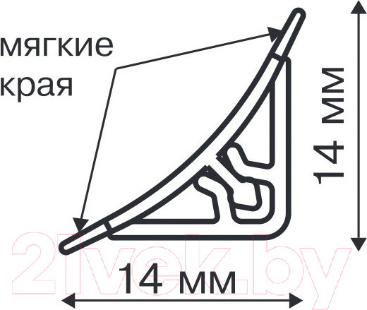 Изображение товара Плинтус для столешницы Rico НР 20 (2.7м, белый)