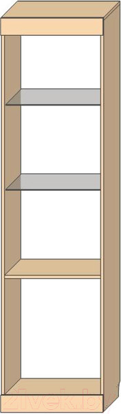 Изображение товара Шкаф-пенал с витриной Мебель-КМК 2Д Лондон 0467.6 (дуб сонома/капучино)