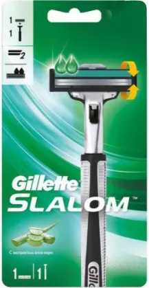 Изображение товара Бритвенный станок Gillette Slalom с 1 сменной кассетой