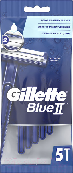 Изображение товара Набор бритвенных станков Gillette Blue II (5шт)