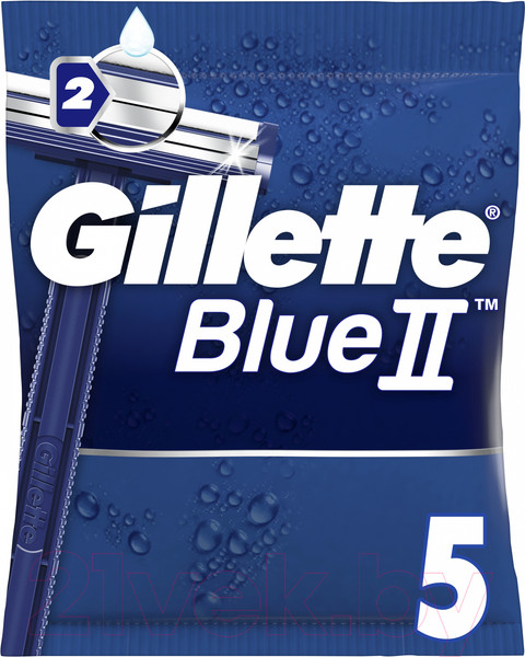 Изображение товара Набор бритвенных станков Gillette Blue II (5шт)