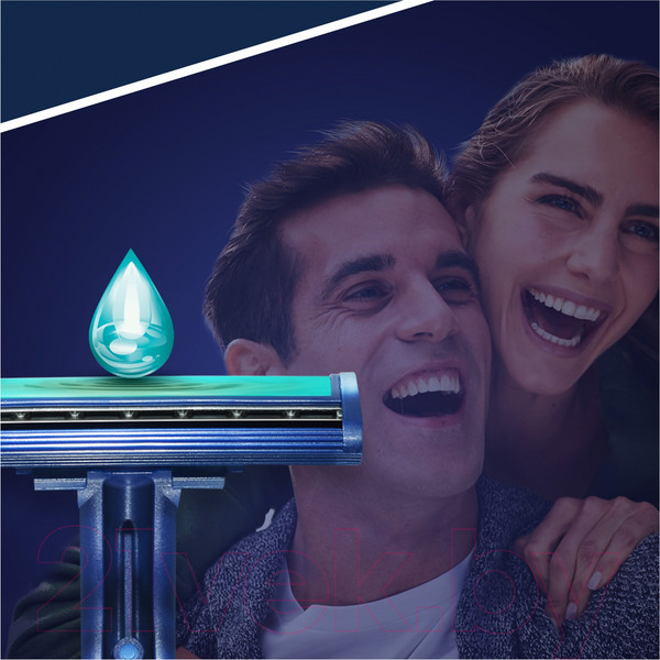 Изображение товара Набор бритвенных станков Gillette Blue II Plus одноразовые (5шт)