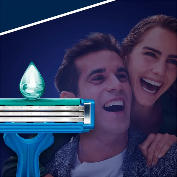 Изображение товара Набор бритвенных станков Gillette Blue Simple3 одноразовые (8шт)