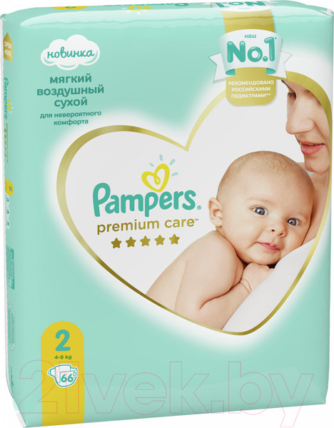 Изображение товара Подгузники детские Pampers Premium Care 2 Mini (66шт)