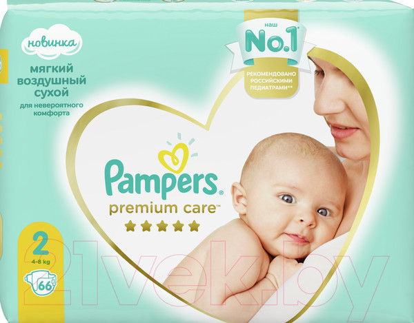 Изображение товара Подгузники детские Pampers Premium Care 2 Mini (66шт)