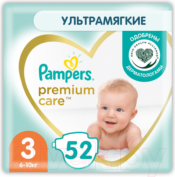Изображение товара Подгузники детские Pampers Premium Care 3 Midi (52шт)