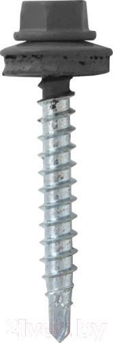 Изображение товара Саморез Starfix Кровельный по дереву 4.8х70 шайба с прокл. PT1 / SMC3-44633-100 (100шт, оцинкованный, RAL 7024 графитово-серый)