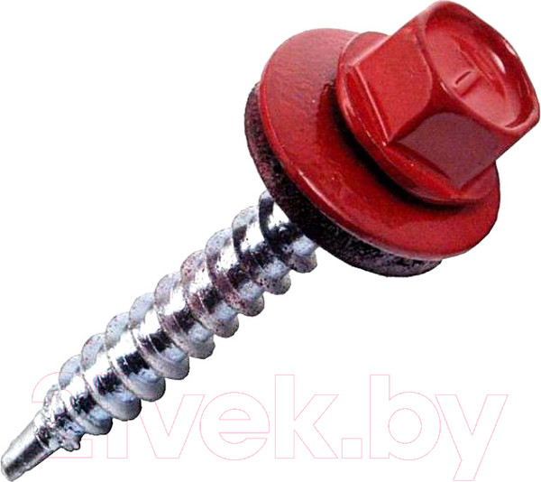 Изображение товара Саморез Starfix Кровельный по дереву 4.8x35 шайба с прокл. PT1 / SMP2-21817-70 (70шт, оцинкованный, RAL 3009 оксидно-красный)