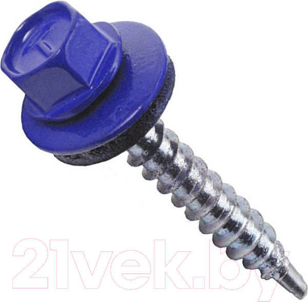 Изображение товара Саморез Starfix Кровельный по дереву 4.8x35 шайба с прокл. PT1 / SMP2-20842-70 (70шт, оцинкованный, RAL 5002 ультрамариново-синий)
