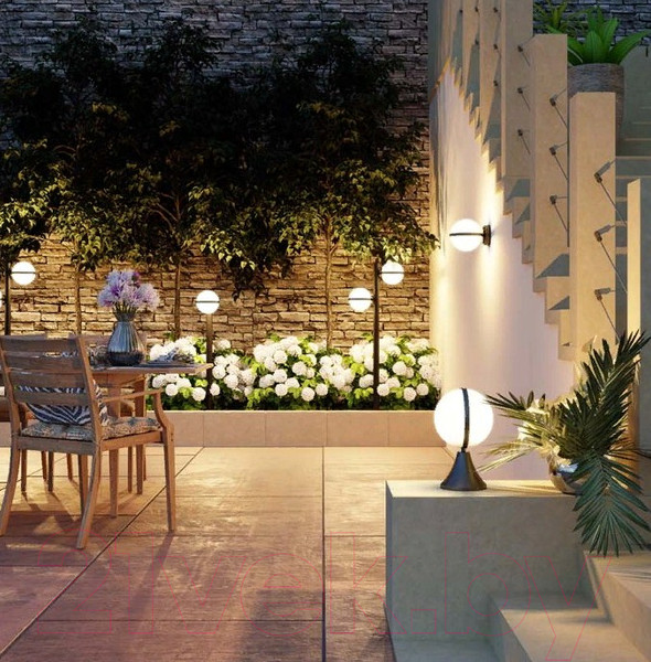 Изображение товара Бра уличное Odeon Light 4832/1W (черный/акрил)