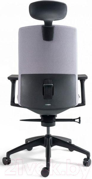 Изображение товара Кресло офисное Bestuhl J2 Black Pl с подголовником и подлокотником (серая ткань)