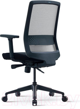 Изображение товара Кресло офисное Bestuhl S30 Black Pl без подголовника с регулируемыми подлокотниками (черная сетка/черная ткань)