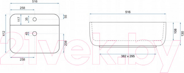 Изображение товара Умывальник REA Martina U6646