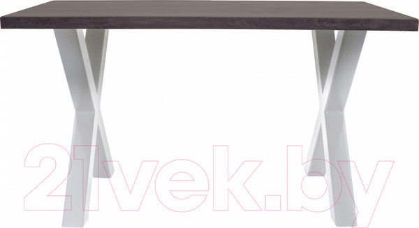 Изображение товара Обеденный стол Buro7 Икс Классика 150x80x76 (дуб мореный/белый)