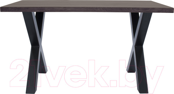 Изображение товара Обеденный стол Buro7 Икс Классика 150x80x76 (дуб мореный/черный)