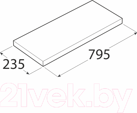 Изображение товара Полка Domax FS 80/24 / 65122 (черный)