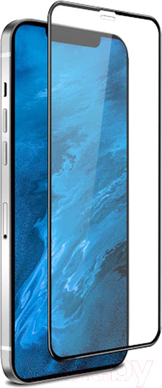 Изображение товара Защитное стекло для телефона Case 3D для iPhone 12/12 Pro (черный глянец)