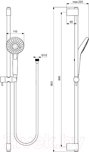 Изображение товара Душевой гарнитур Ideal Standard Idealrain B2237AA