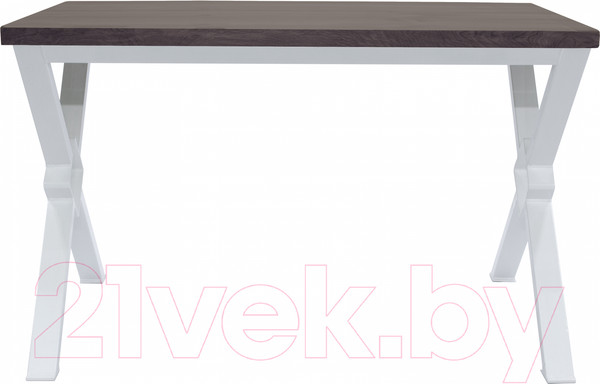 Изображение товара Обеденный стол Buro7 Икс-ромб Классика 150x80x76 (дуб мореный/белый)