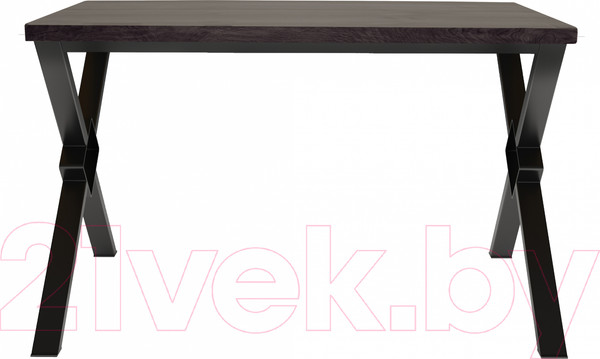 Изображение товара Обеденный стол Buro7 Икс-ромб Классика 150x80x76 (дуб мореный/черный)