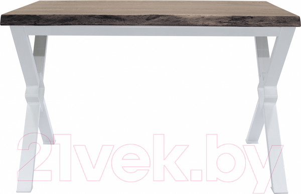 Изображение товара Обеденный стол Buro7 Икс-ромб с обзолом 150x80x76 (дуб мореный/белый)