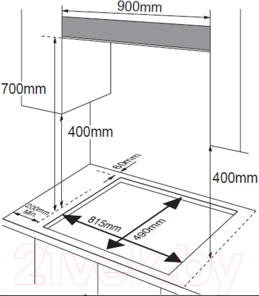 Изображение товара Газовая варочная панель Akpo PGA 905 WGC-T BL