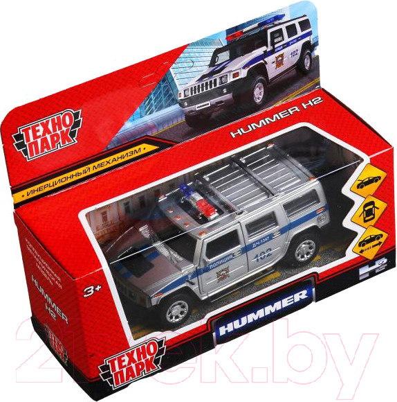 Изображение товара Автомобиль игрушечный Технопарк Hummer H2 Полиция / HUM2-12POL-SR