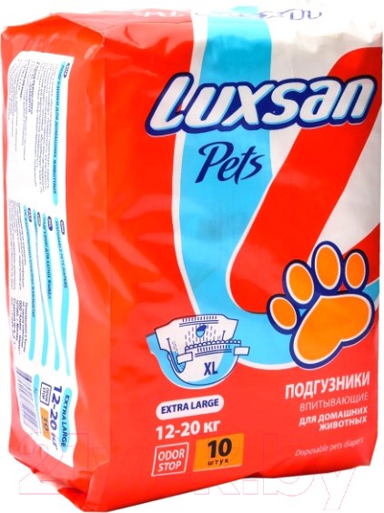 Изображение товара Подгузники для животных Luxsan Premium XL 12-20кг (10шт)
