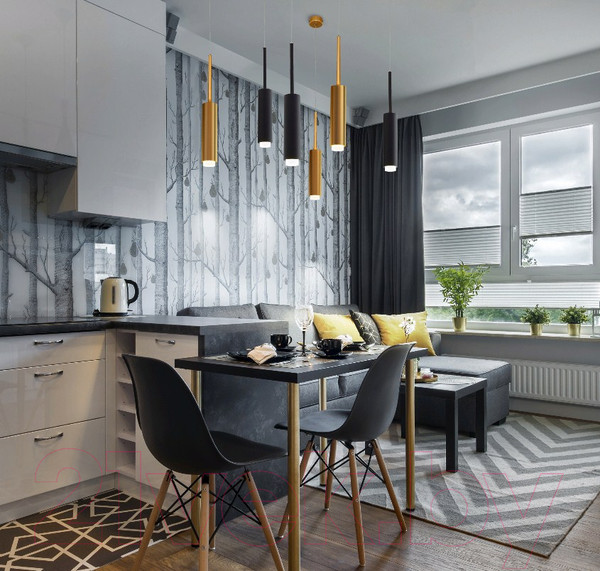 Изображение товара Потолочный светильник Евросвет 50203/1 LED (черный)