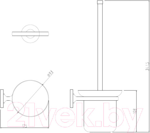 Изображение товара Ершик для унитаза Potato P2910