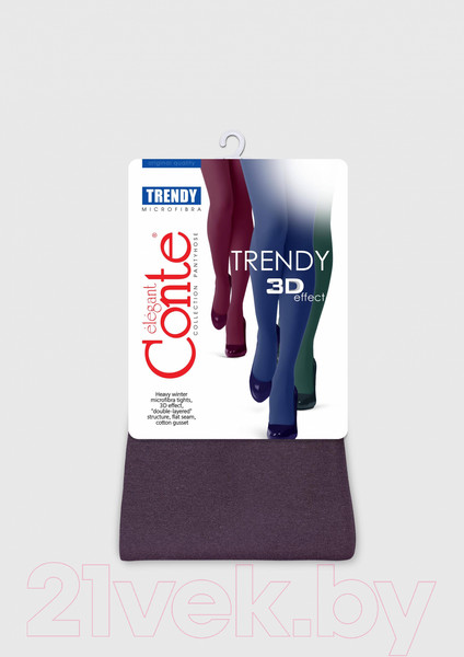 Изображение товара Колготки Conte Elegant Trendy Melange (р.4, melanzana)