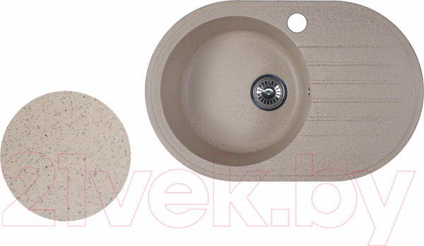 Изображение товара Мойка кухонная БелЭворс Rondo L (темно-бежевый)