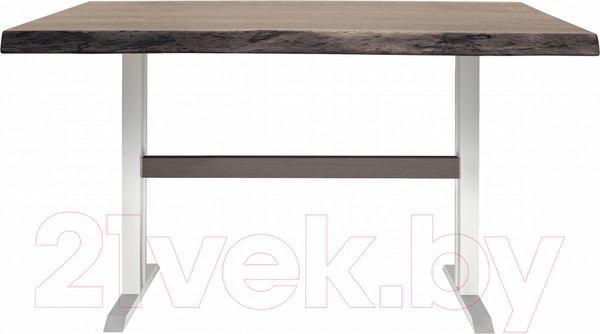 Изображение товара Обеденный стол Buro7 Двутавр с обзолом 110x80x76 (дуб мореный/белый)