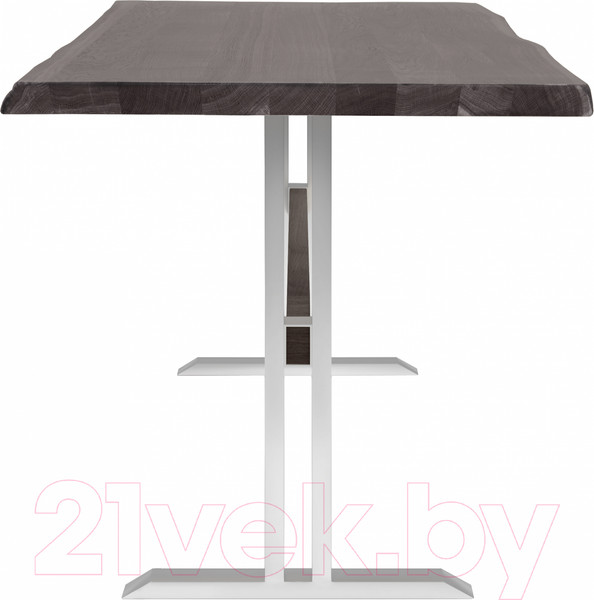 Изображение товара Обеденный стол Buro7 Двутавр с обзолом 110x80x76 (дуб мореный/белый)