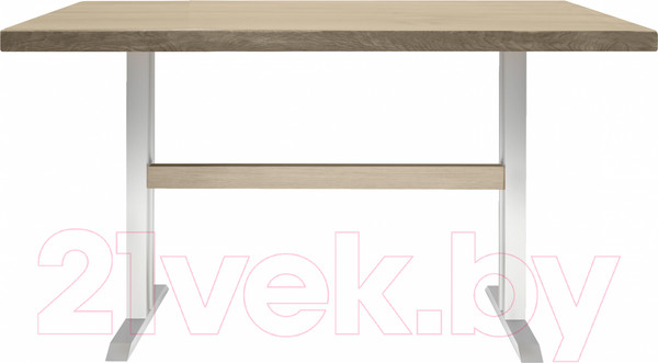 Изображение товара Обеденный стол Buro7 Двутавр Классика 120x80x76 (дуб беленый/белый)